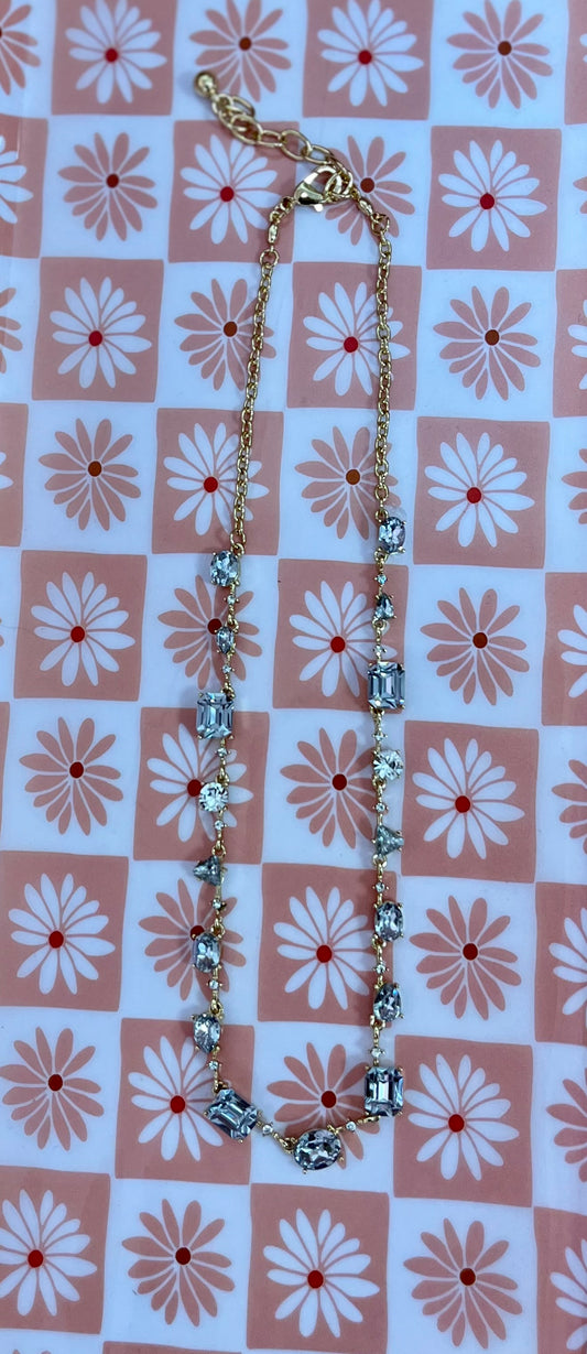 Diamond Clasp Necklace (gold and silver)