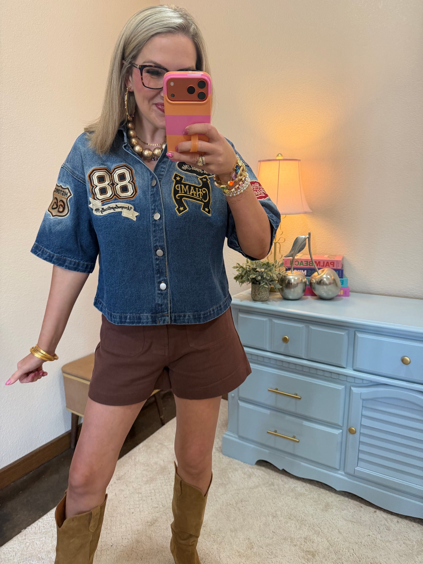 Denim Patchwork Shirt