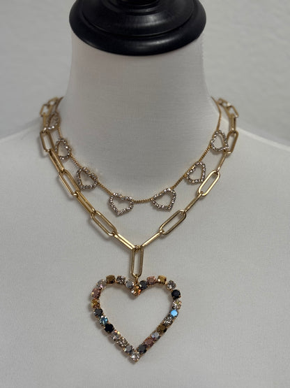 Tova Multi Heart Necklace