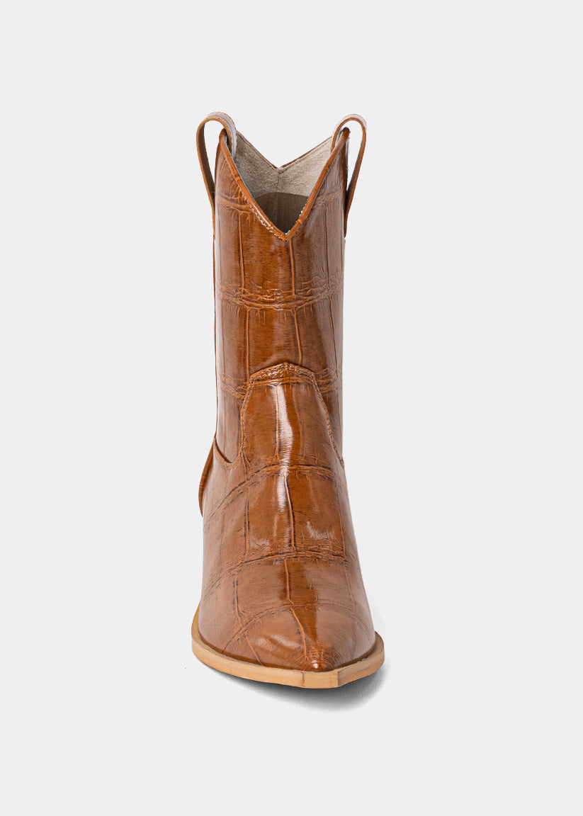 ZouZou Camel Croc Pattern Boots