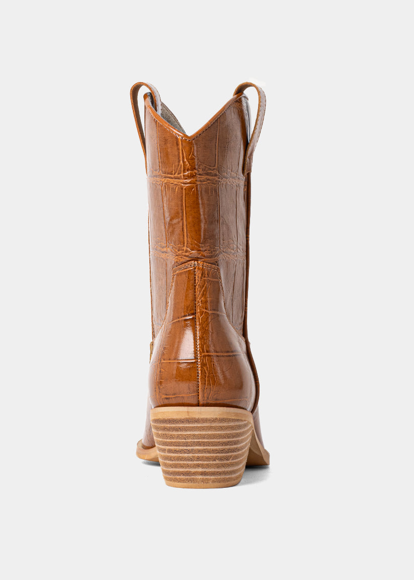 ZouZou Camel Croc Pattern Boots