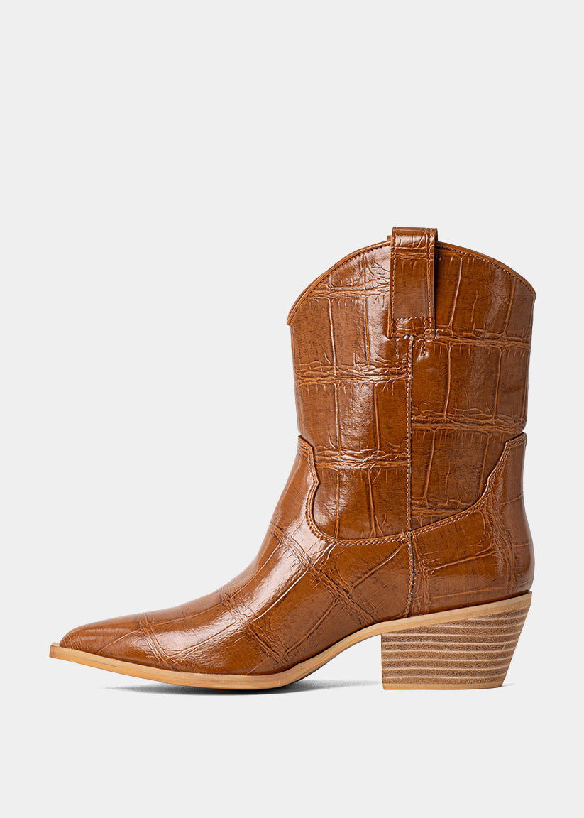 ZouZou Camel Croc Pattern Boots