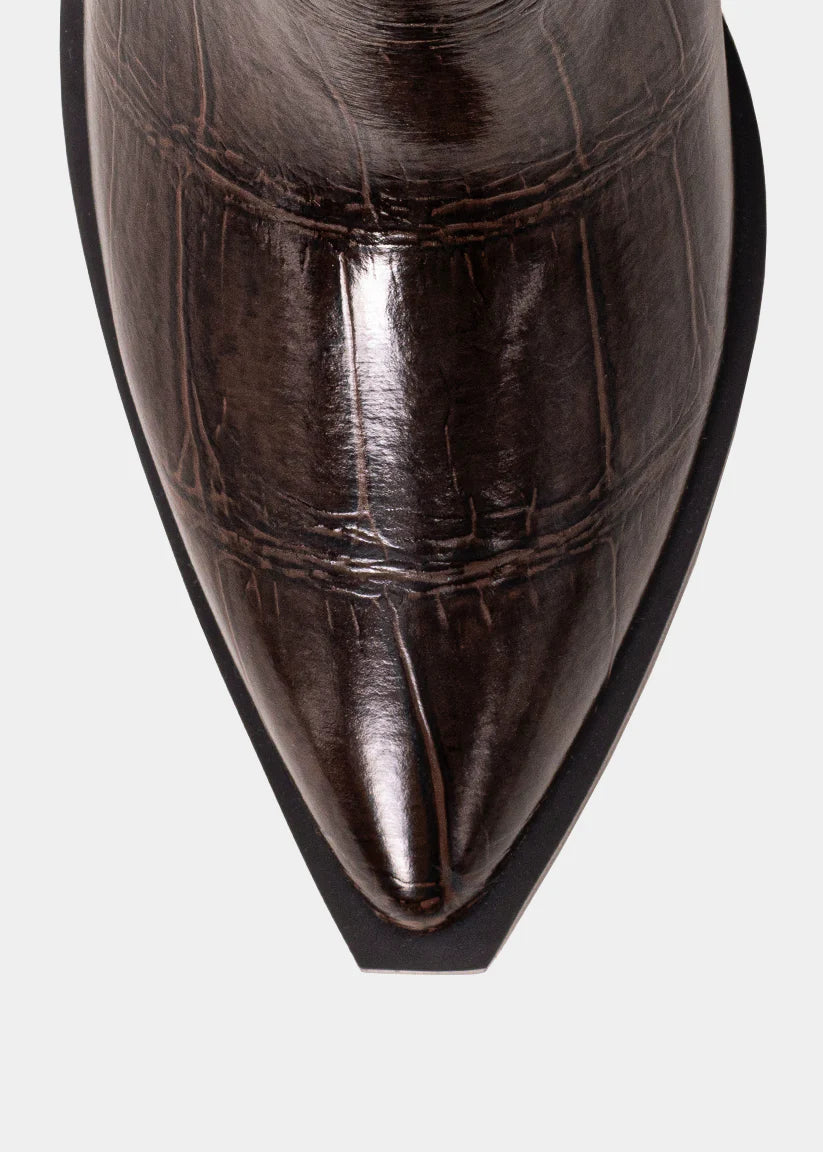 ZouZou Chocolate Croc Pattern Boots
