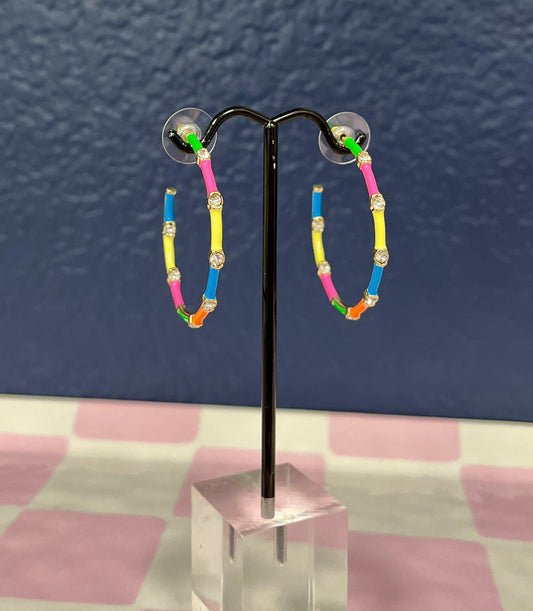 Gold Colorful Hoops