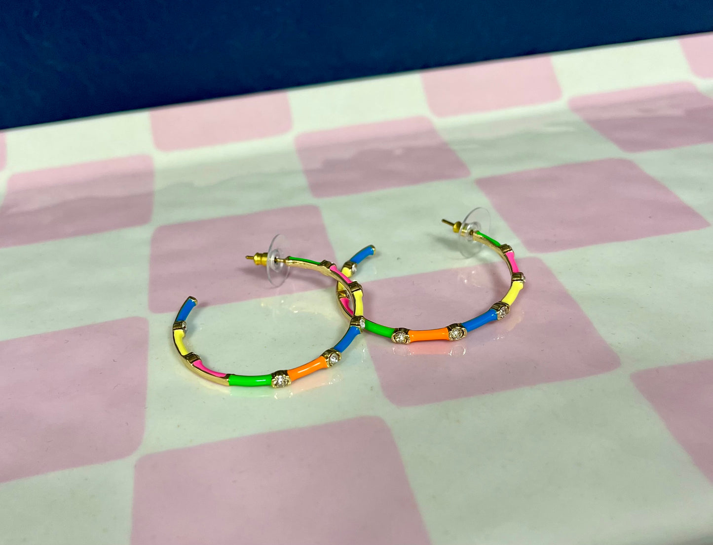 Gold Colorful Hoops