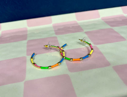 Gold Colorful Hoops