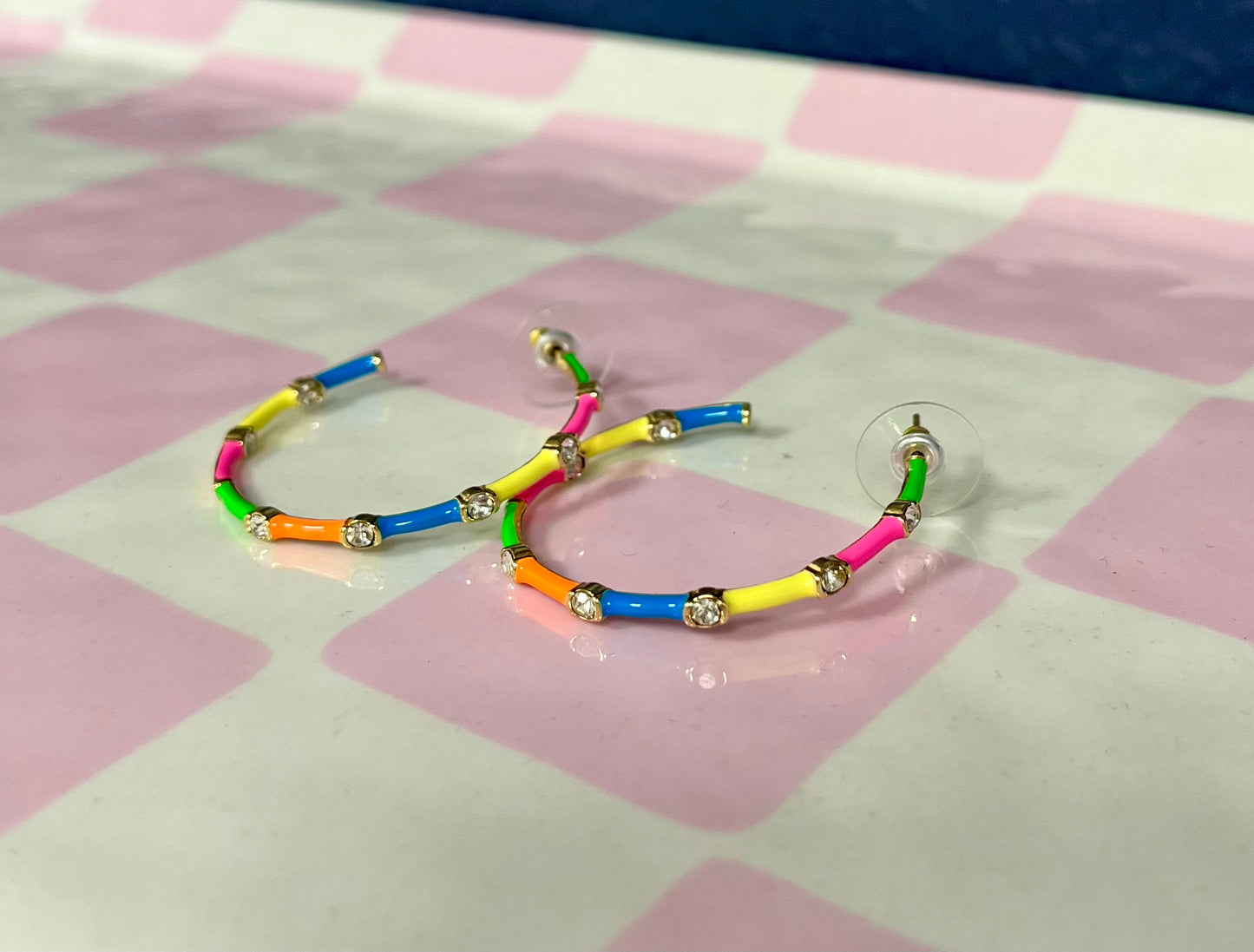 Gold Colorful Hoops