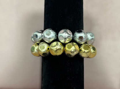 XL Textured Bead Bracelet