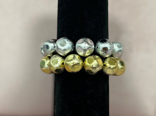 XL Textured Bead Bracelet