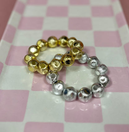 XL Textured Bead Bracelet
