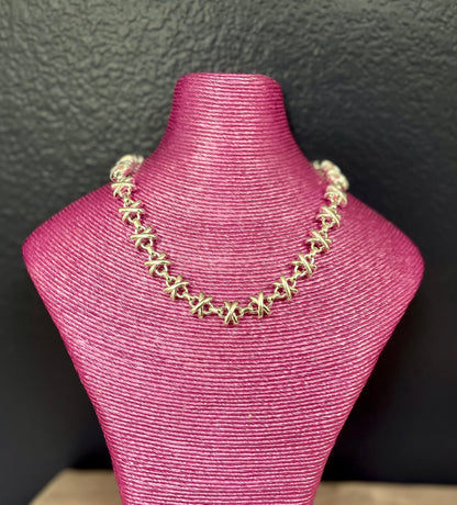 Lux X Necklace (silver and gold)