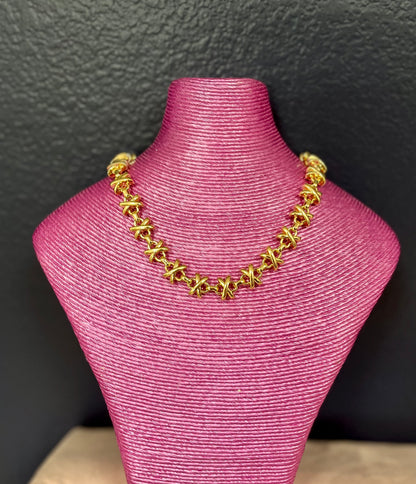 Lux X Necklace (silver and gold)