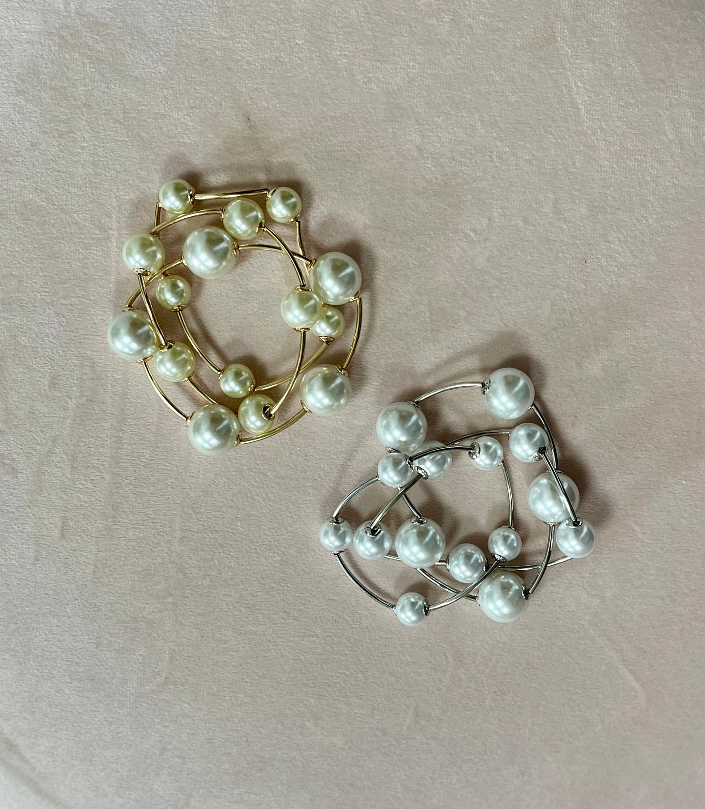 Set of 3 Multi Size Pearl Bracelets