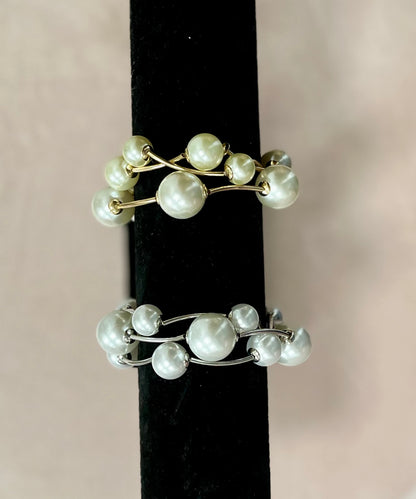 Set of 3 Multi Size Pearl Bracelets