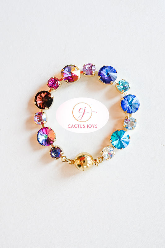 Luxe Magnetic Multi Size Crystal Bracelet- 3 colors