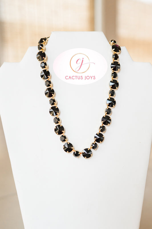 Luxe Black Crystal Necklace