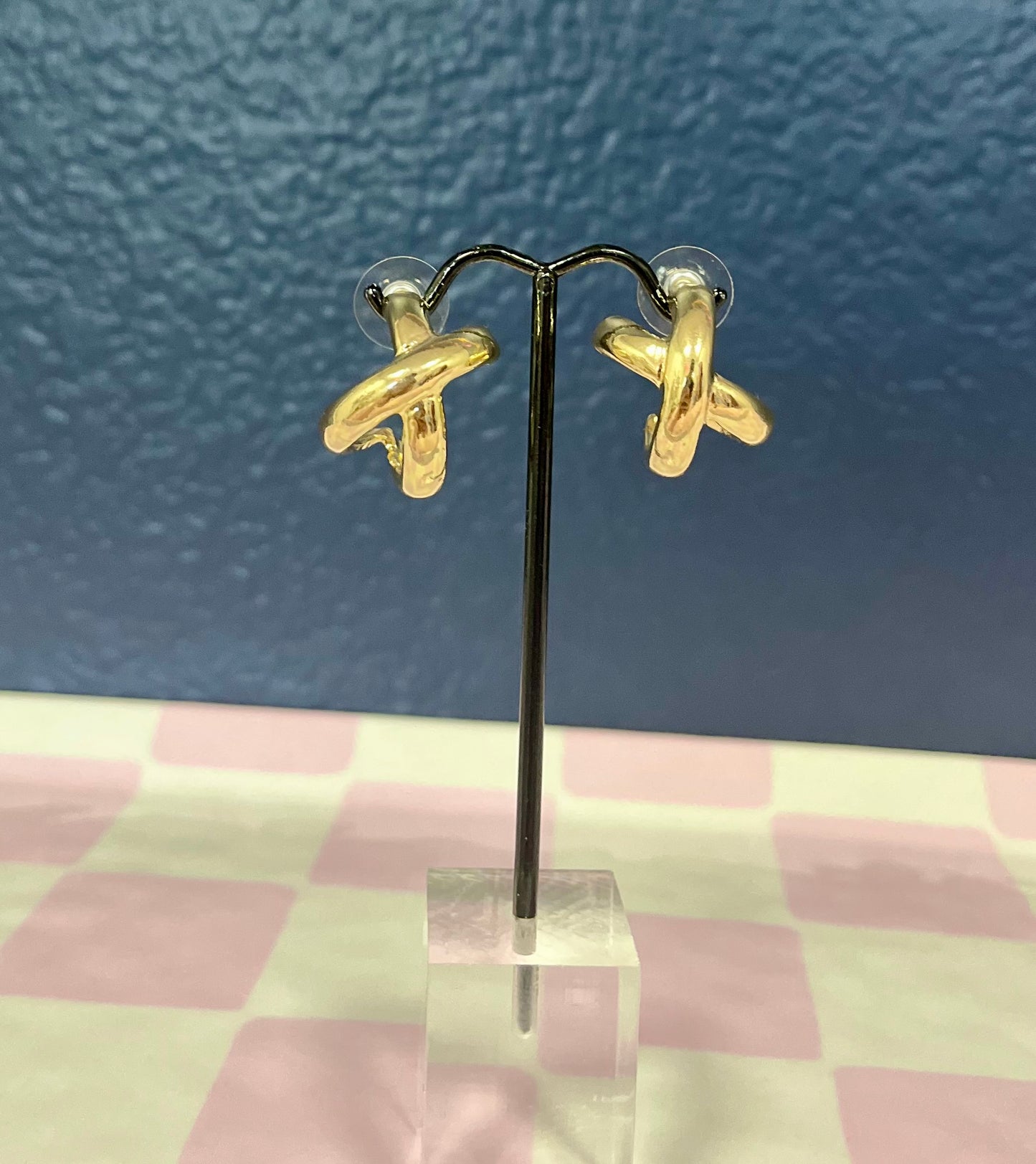 X Stud Earrings (silver and gold!)