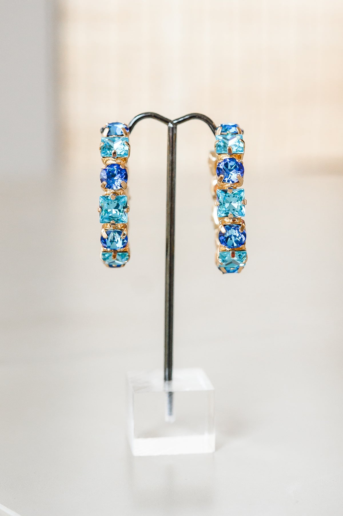 Luxe Crystal Hoops (5 colors!!)