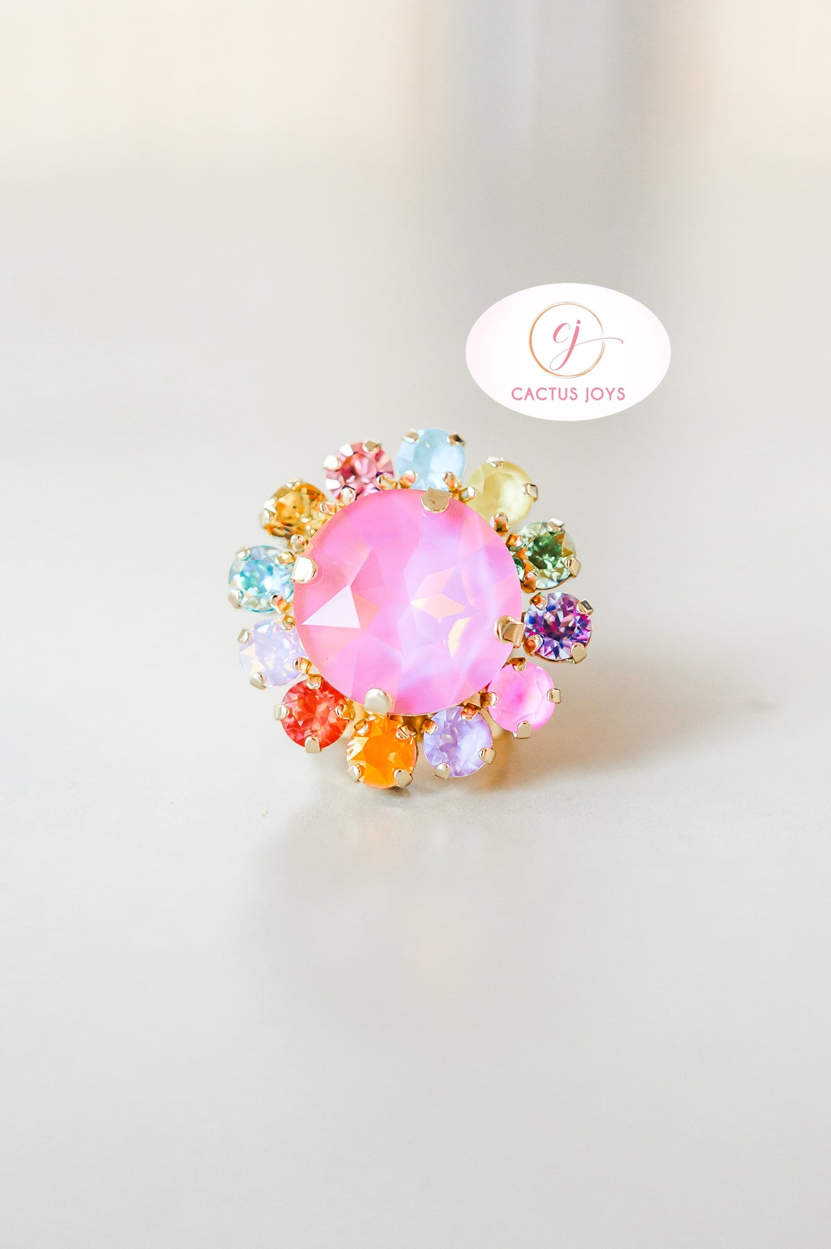 Luxe Adjustable Crystal Ring (2 styles)