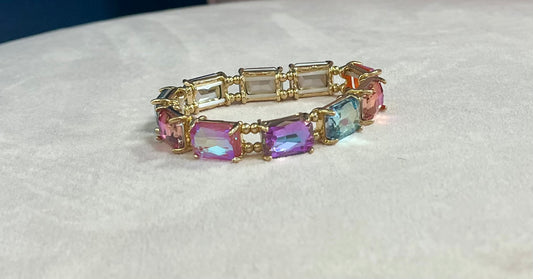 Rectangle Crystal Bracelet Colorful