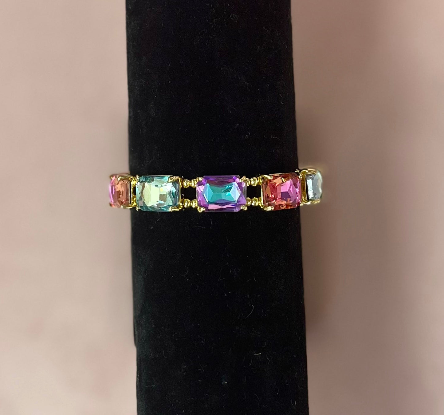 Rectangle Crystal Bracelet Colorful