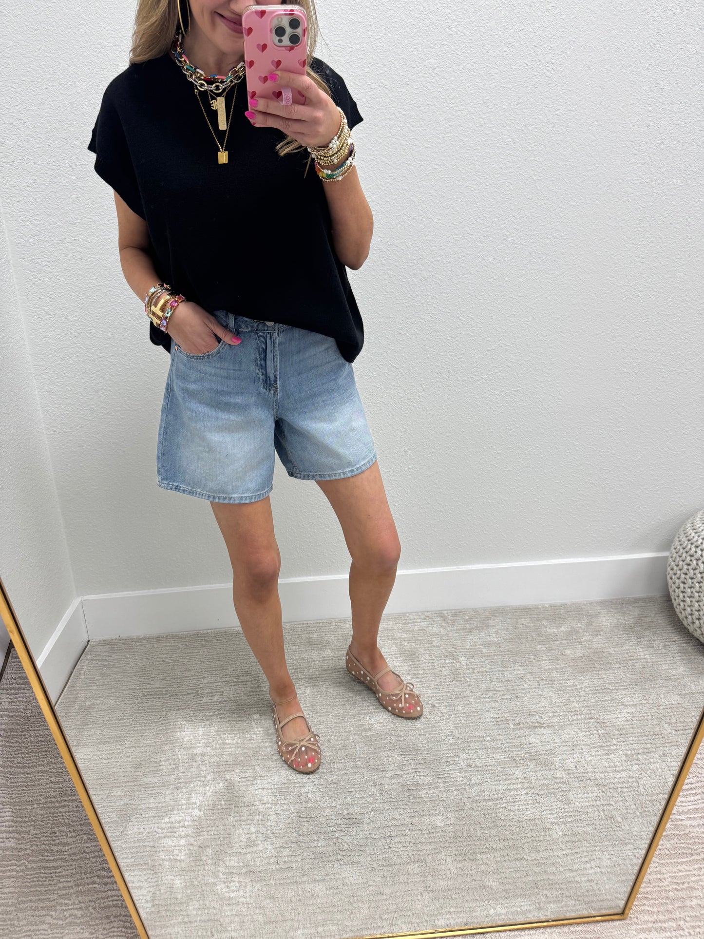 Black Oversized Viscose Sweater Vest Top
