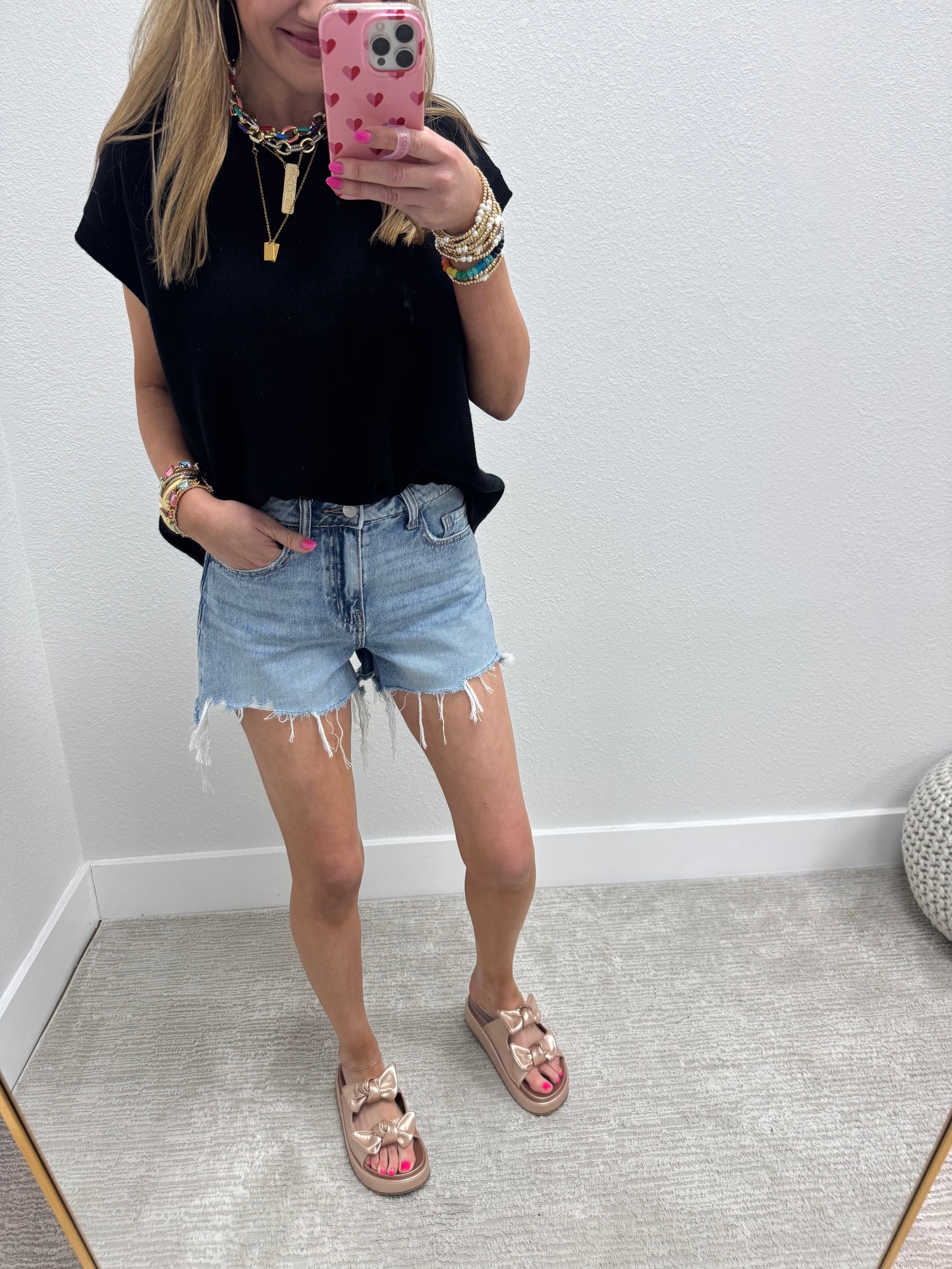 Black Oversized Viscose Sweater Vest Top