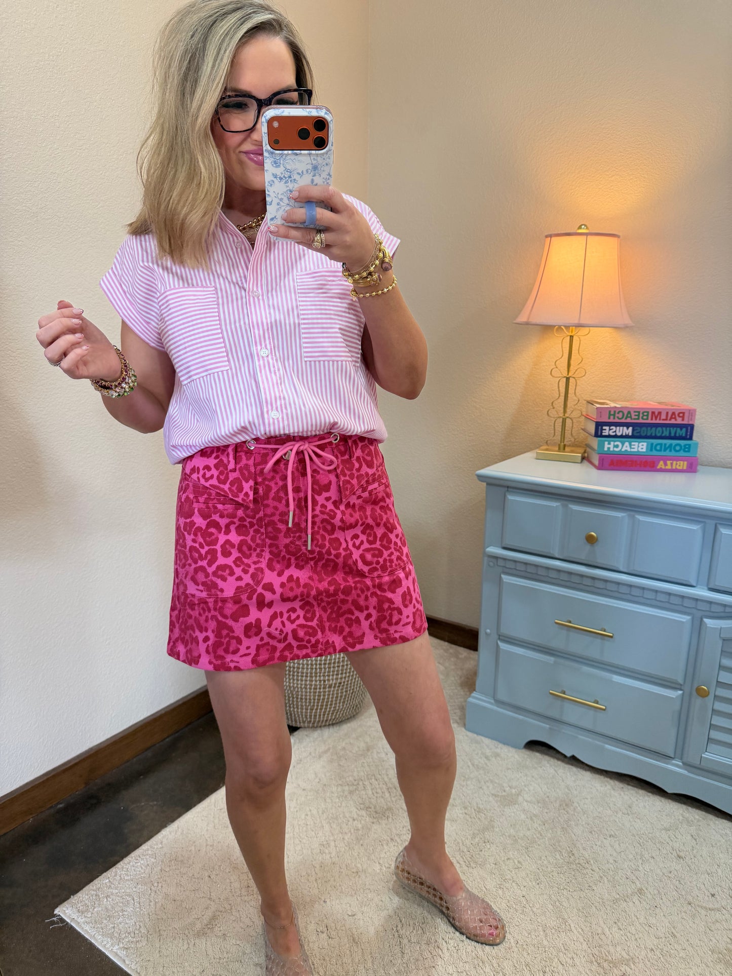 Pink Leopard Skort