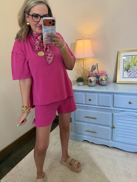 Pink Coastal Drift Pima Cotton Set