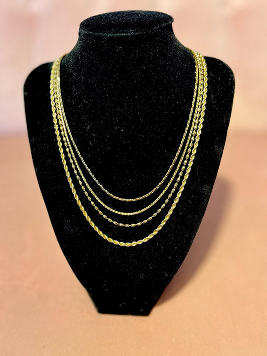 Four Strand Gold Necklace