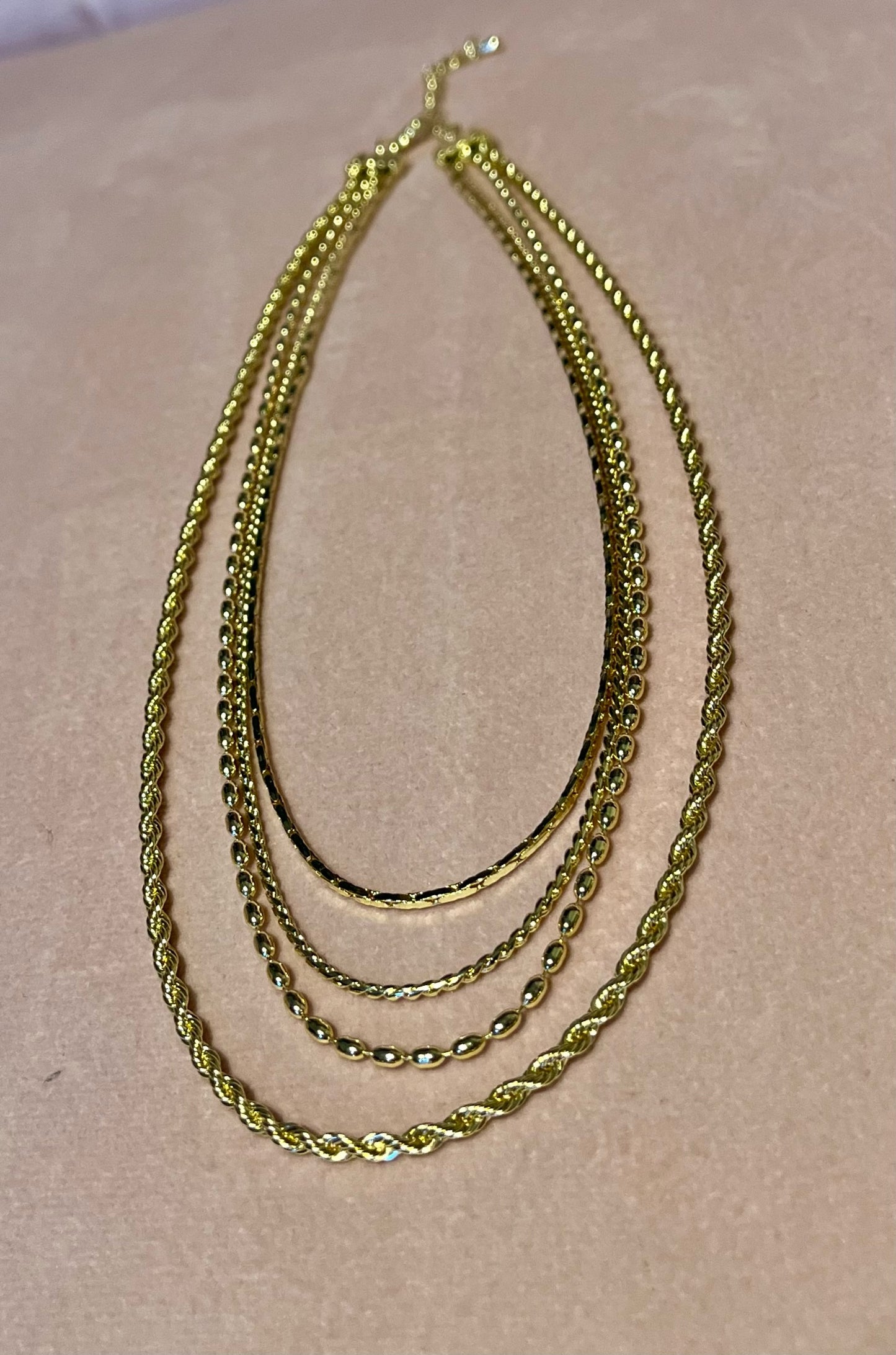 Four Strand Gold Necklace