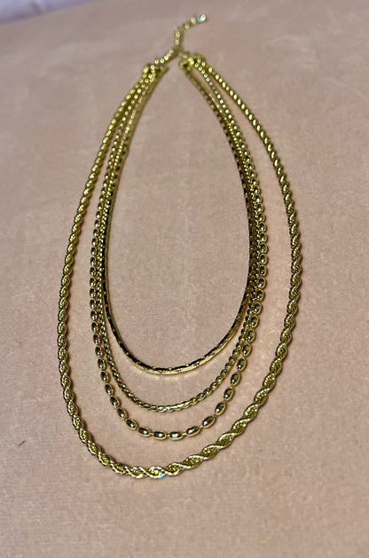 Four Strand Gold Necklace FS