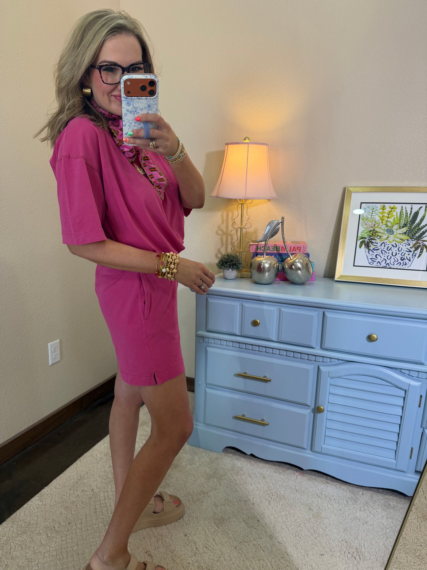 Pink Coastal Drift Pima Cotton Set
