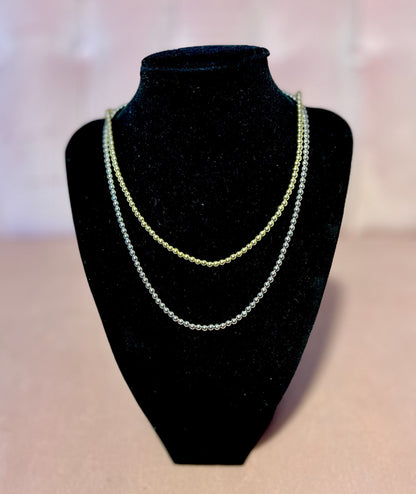 Stainless Steel 4mm Necklace: 4 Colors