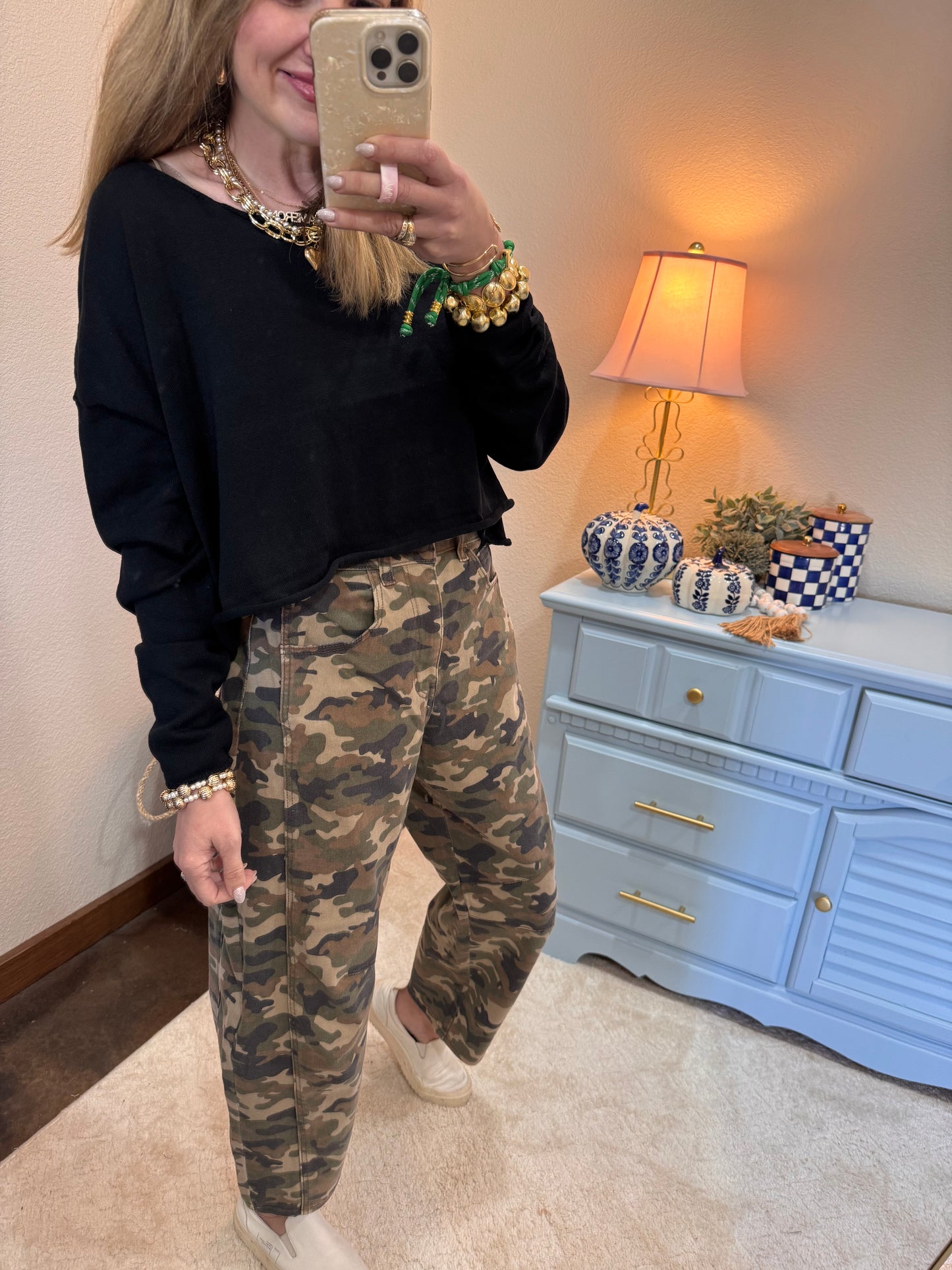 Black Rolled Neck Knit Sweater