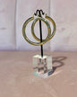 Medium Shiny Twist Hoop (silver and gold)