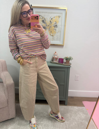 KanCan Tan High Rise Horseshoe Jeans