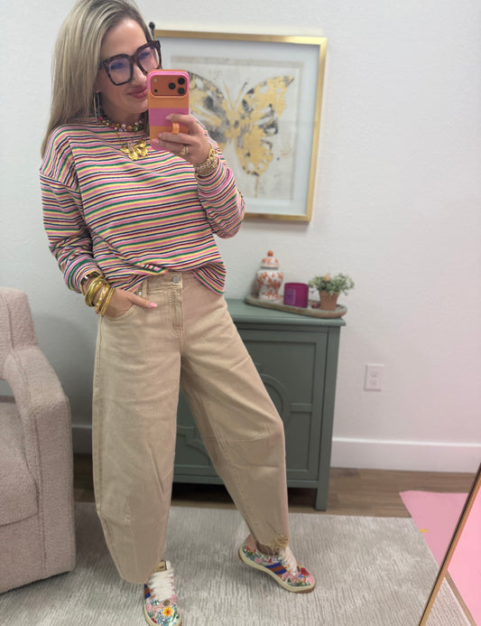 KanCan Tan High Rise Horseshoe Jeans