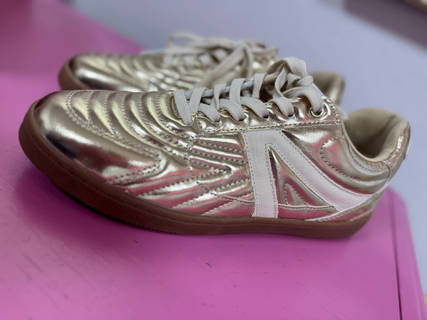 Gold Metallic Sneakers