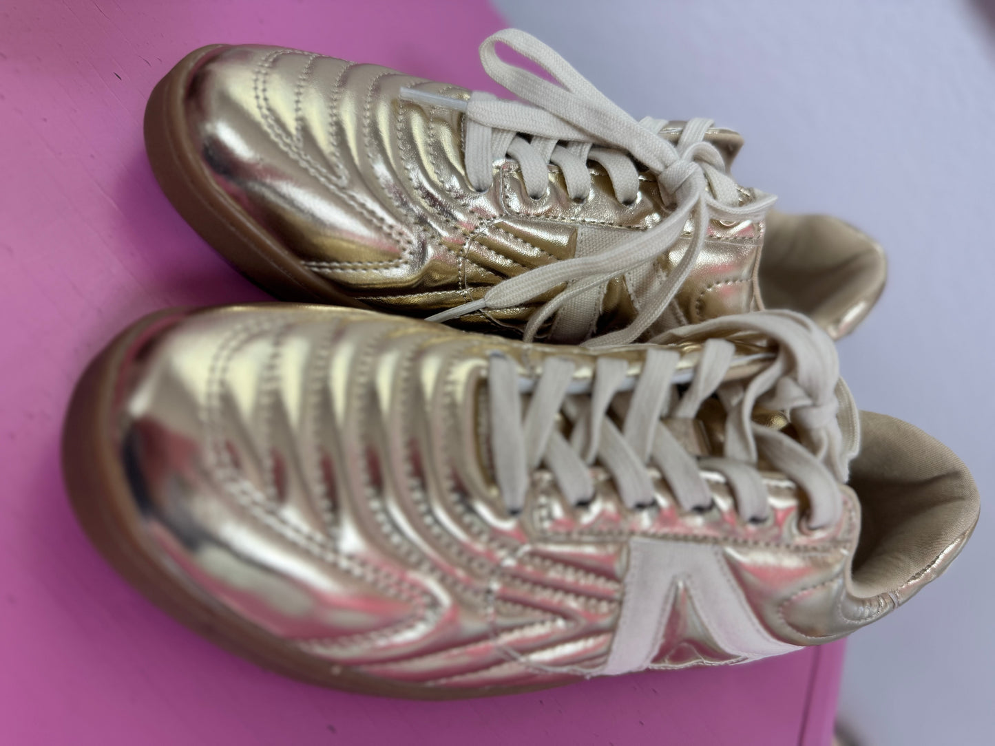 Gold Metallic Sneakers