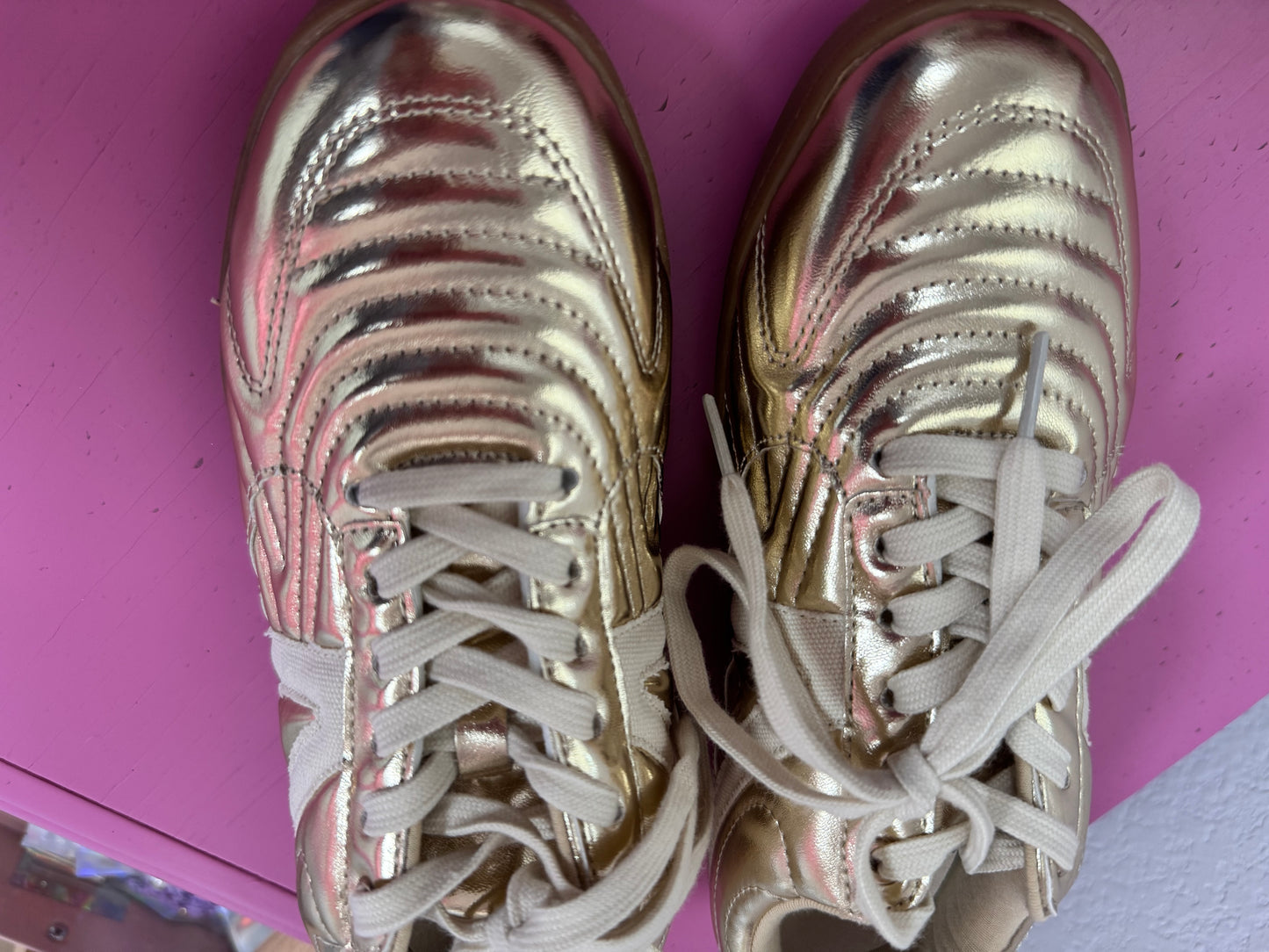 Gold Metallic Sneakers