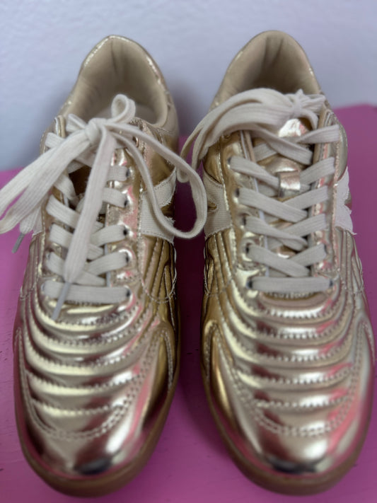 Gold Metallic Sneakers