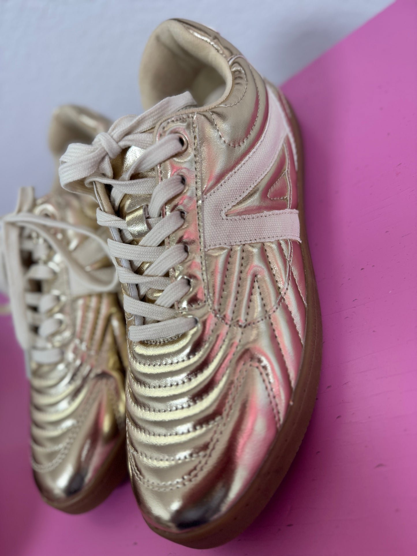 Gold Metallic Sneakers