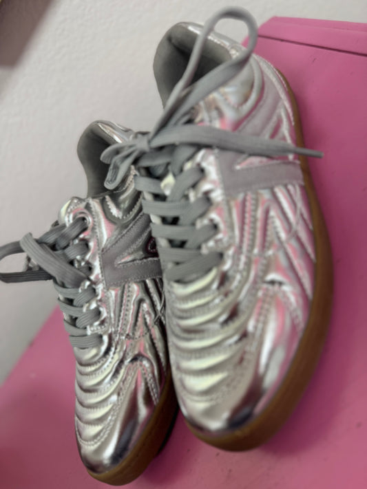 Silver Metallic Sneakers