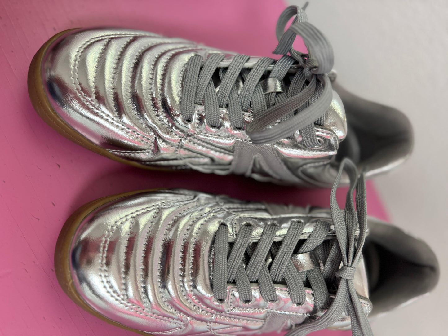 Silver Metallic Sneakers