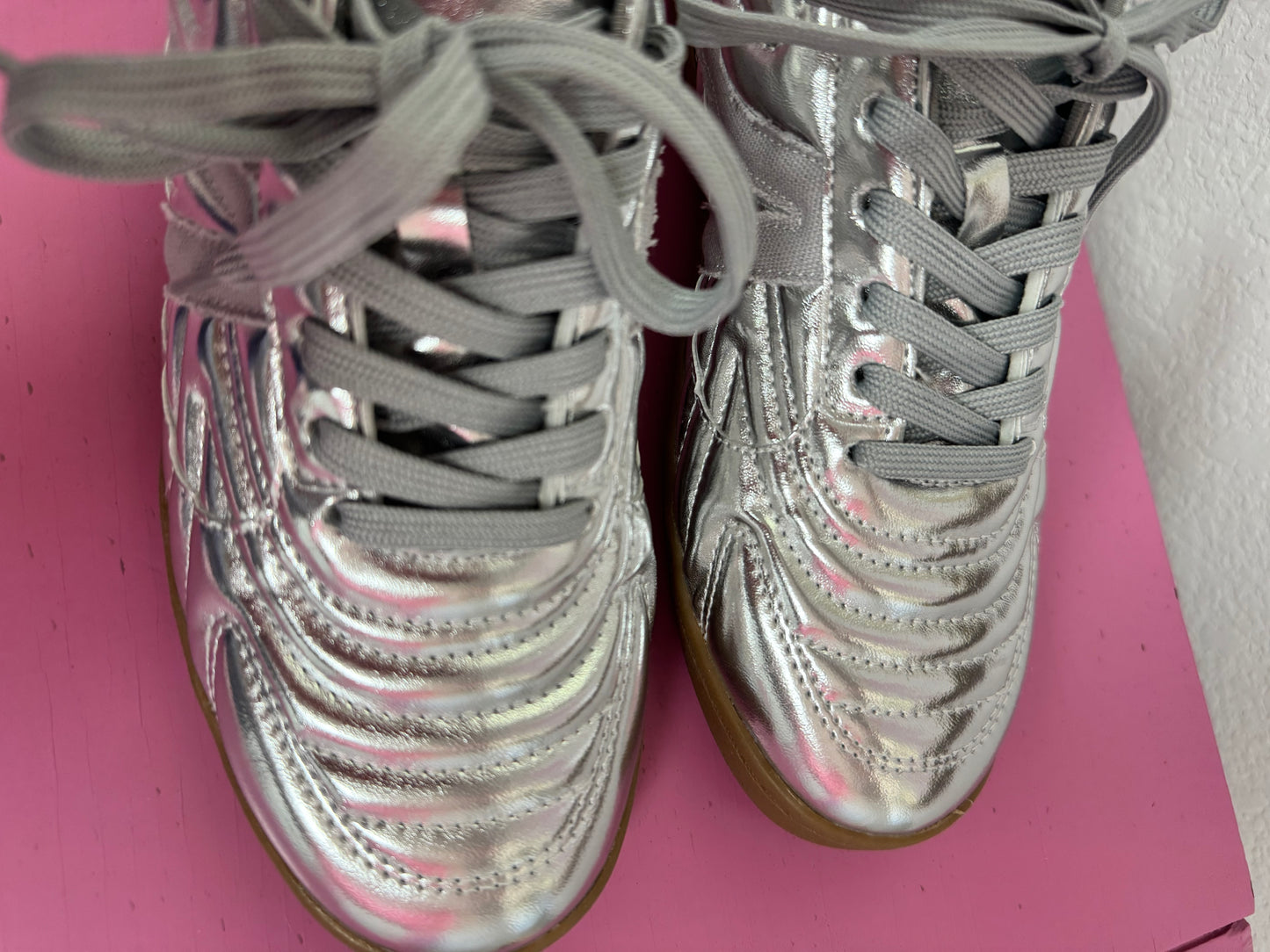 Silver Metallic Sneakers