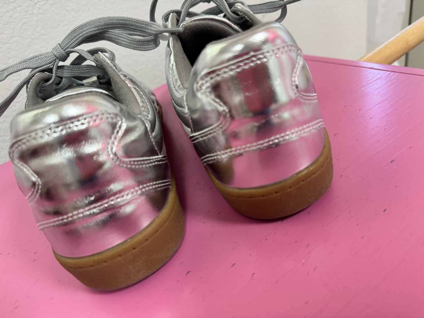 Silver Metallic Sneakers