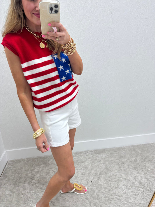 American Flag Sweater Vest FS