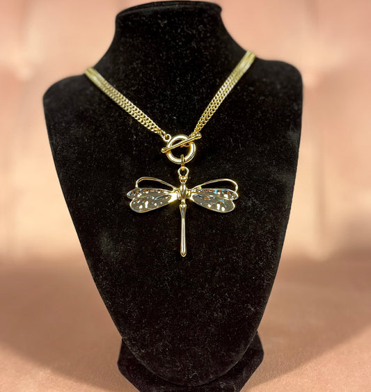 Dragonfly Necklace (Gold & Silver)