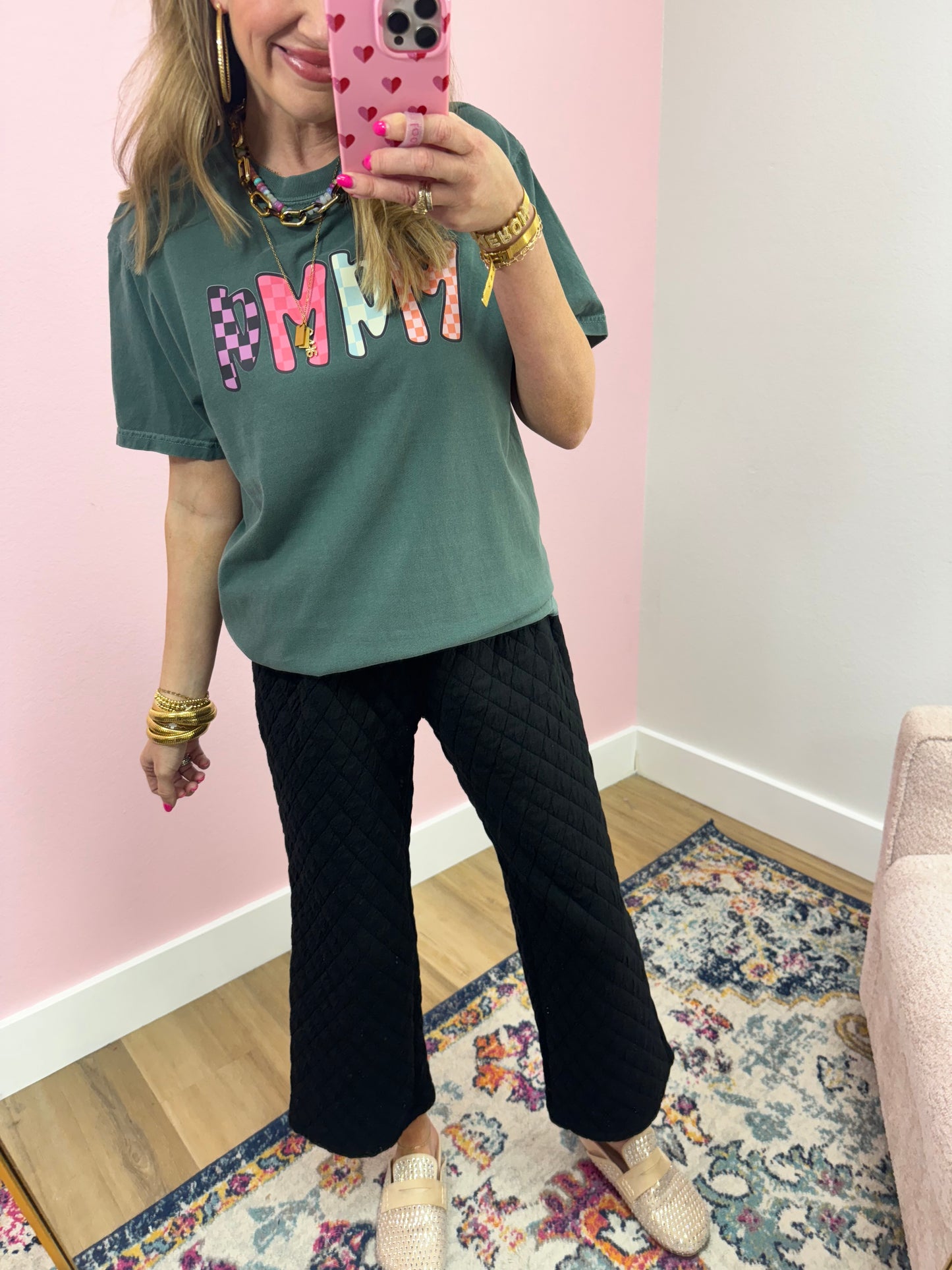 Mama Checkered Graphic Tee